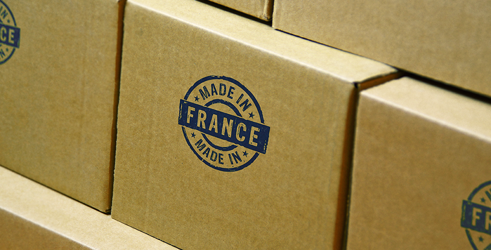 pakete mit made in france stempel